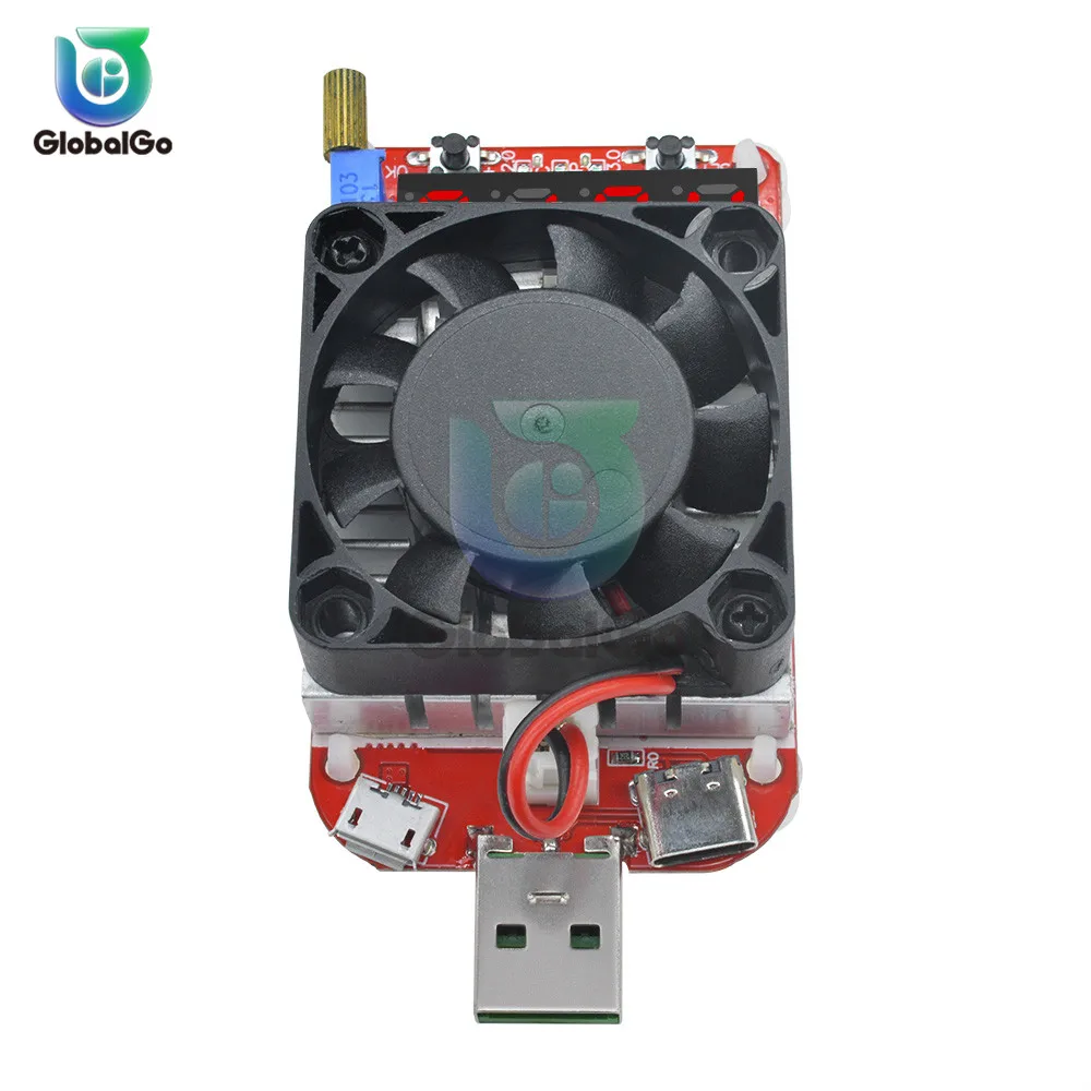 Микро-тип-c USB Интеллектуальный электронный вентилятор нагрузки 25 Вт 35 Вт type C USB светодиодный тестер зарядки емкости аккумулятора DM35 DM25