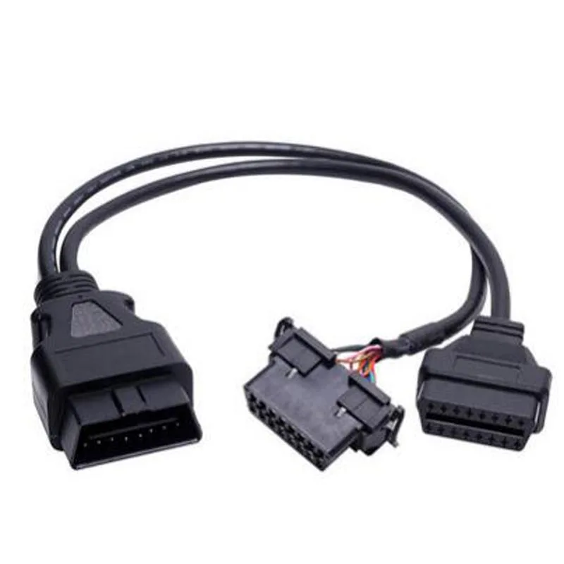 Универсальный Переходник OBDII OBD II OBD2 16 контактный штекер гнездо Y образный