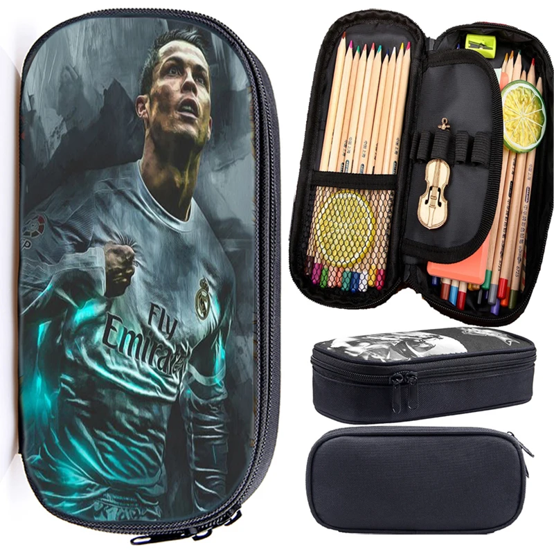 3 Новинка, высококачественный пенал с Криштиано Роналдо CR7, Детские Канцелярские Принадлежности для мальчиков, практичная сумка, модная сумка-карандаш для детей - Цвет: 3