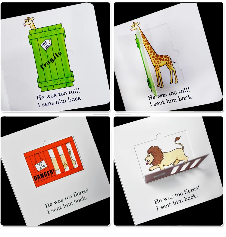 Детская английская карточная доска с отверстиями забавная книга изображением