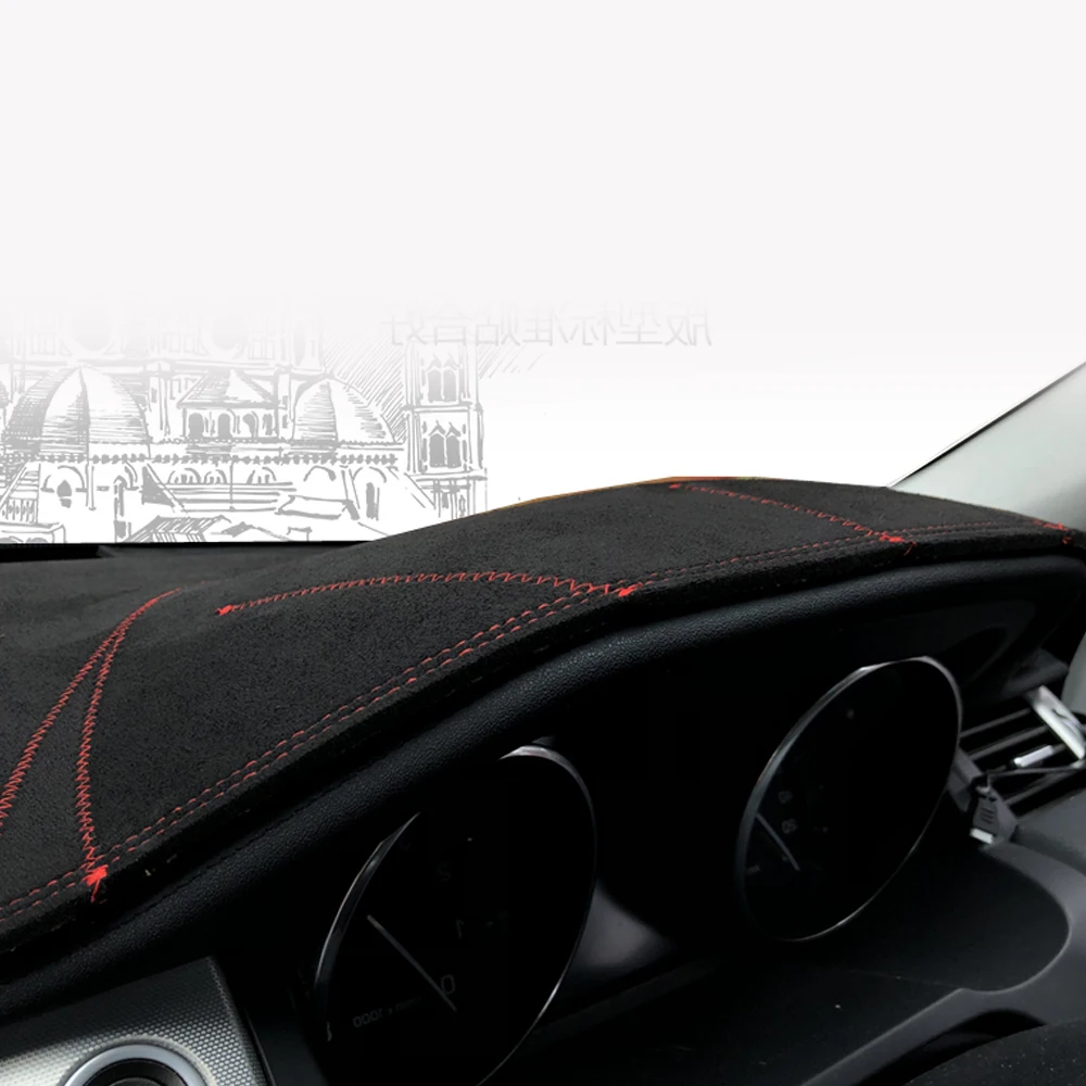 Car-styling Suede Leather Dashmat Dashboard Cover Pad Dash Mat Carpet for Toyota Corolla Axio Altis Fielder Auris 2007- 2012 RHD |