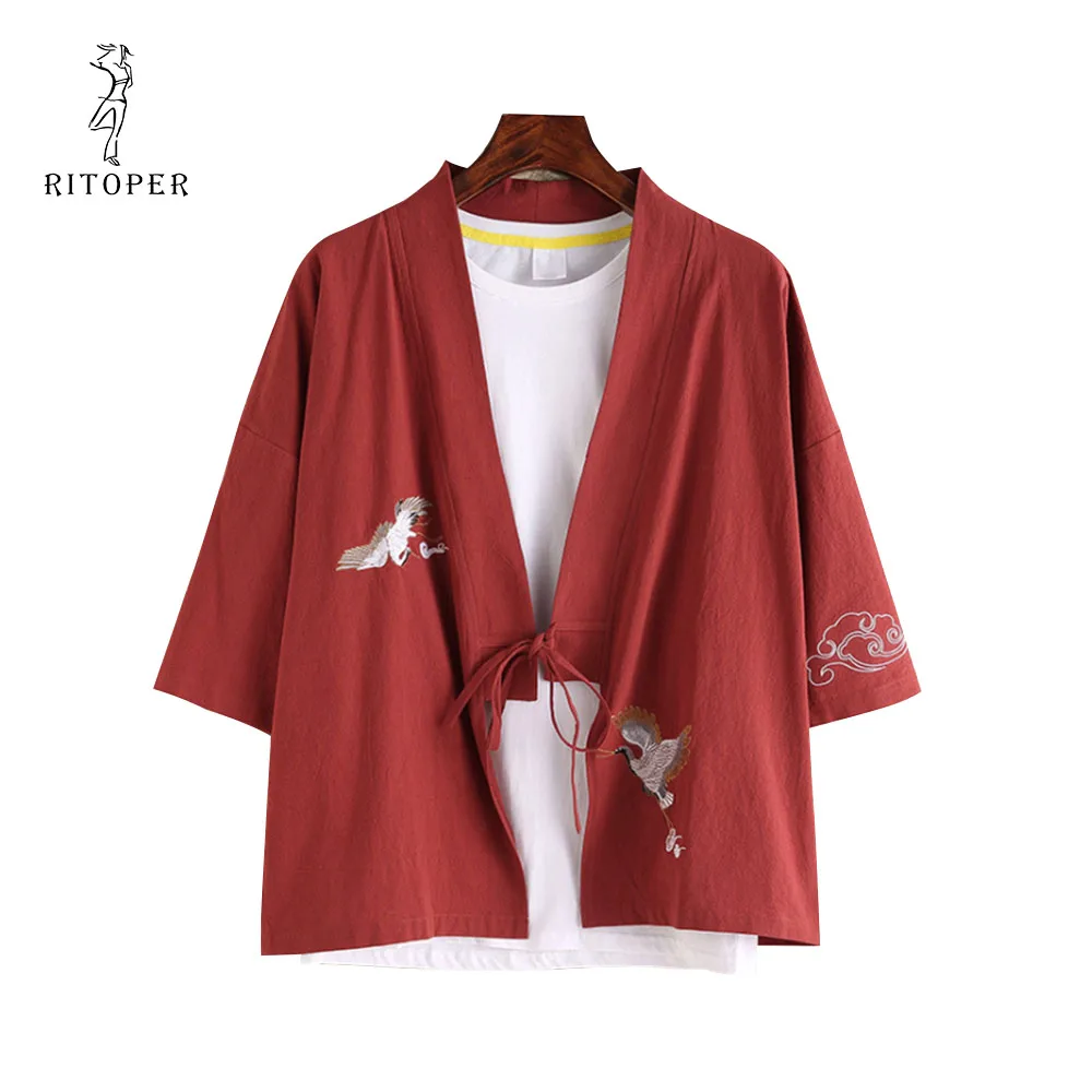красный черный синий кардиганы женские 2020 кимоно женское японское юката