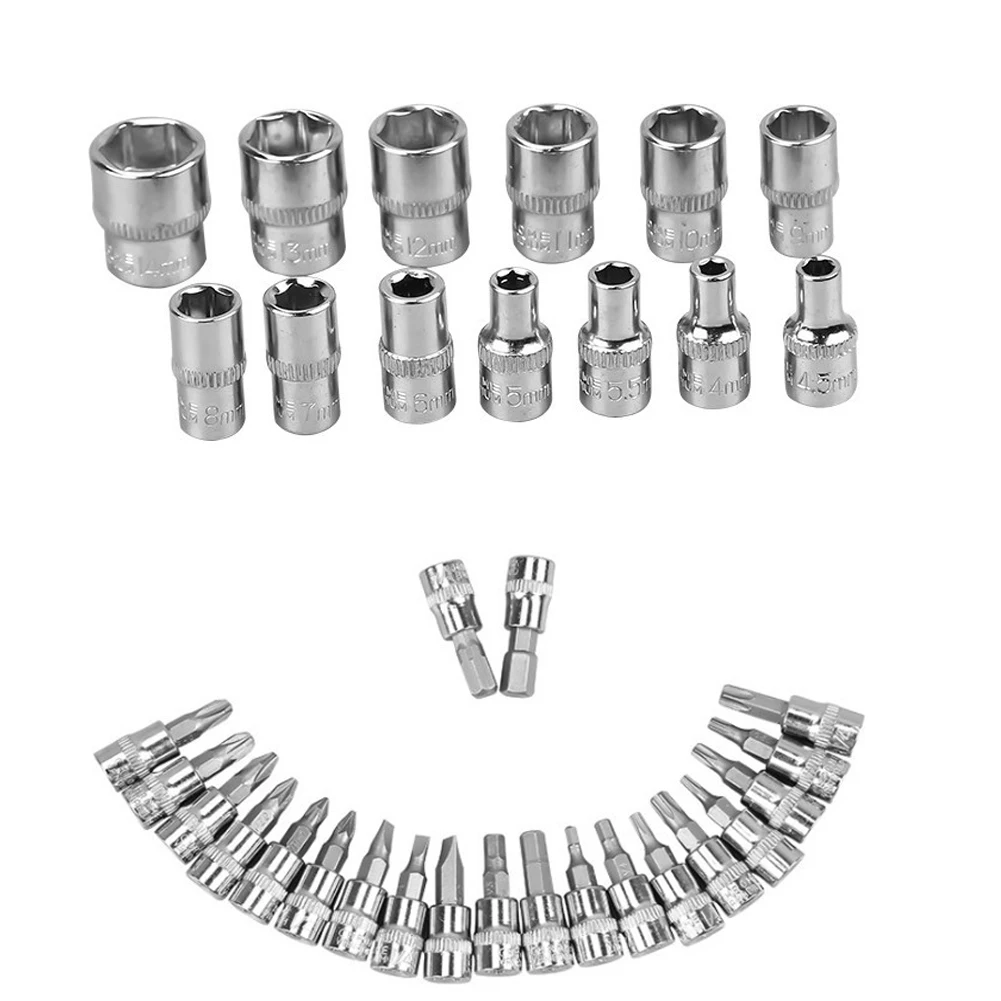 

46pcs Car Repair Tool Socket Set Quick Ratchet Wrench Spanner Combination Hand Tools