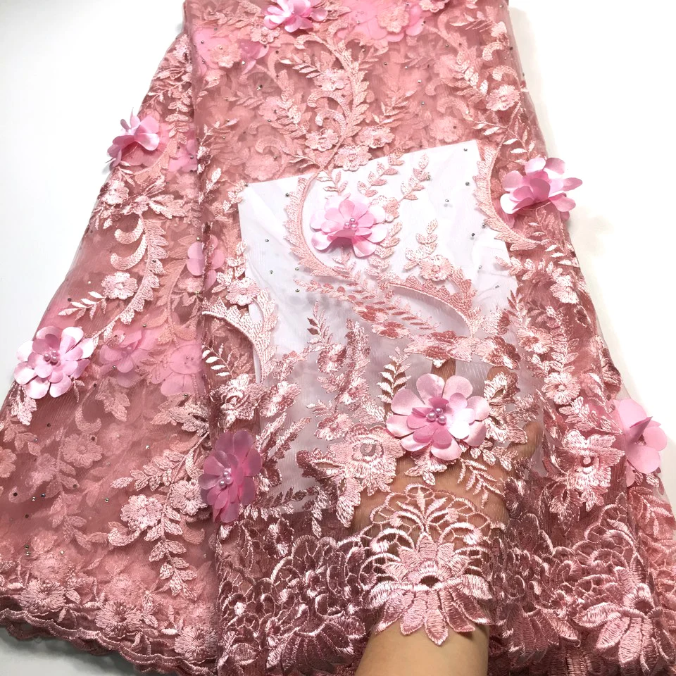 Нигерийская кружевная ткань 2021 Высококачественная вышивка из бисера