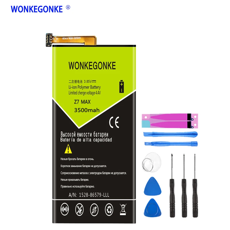 Аккумулятор WONKEGONKE 3500 мАч Li3830T43P3hB34243 для ZTE Nubia Z7MAX Z7 MAX NX505J|Аккумуляторы мобильных