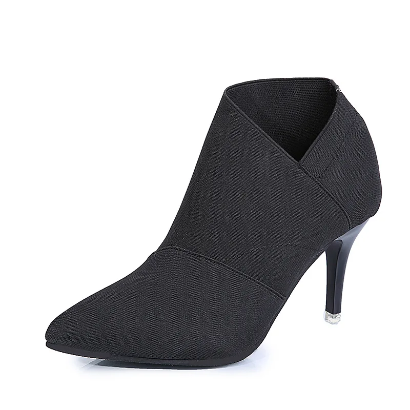 

Extreme High Heel Boots Ankle Autunm Boots Women Fashion Design Boots Female Winter 2019 New Suede Black Boots