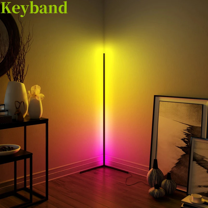 

Tuya WiFi RGB Corner Lamps with Remote Home Deco LED Stand Lighting Supporting Voice Control Alexa and Google Assistant 100-240V