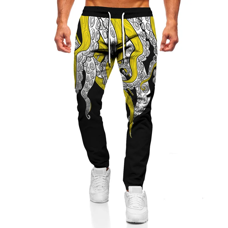

Men Joggers Sweatpant 3D Gradient Color Matching Print Trousers Jogging Pants Men Casual Youth Trend Streetwear Sports Trousers