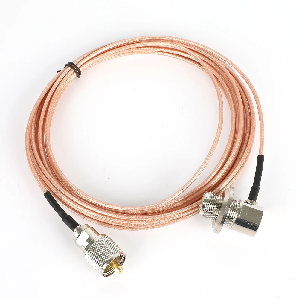 

Pink 5 Meter 316 Coaxial Cable UHF/PL-259 Male to Female for QYT KT-8900 YAESU ICOM KENWOOD Mobile Radio Walkie Talkie Antenna