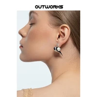 2021 new trendy dangle earring vinatge fashion looking for hidden sculpture heart shaped pearl stud earring for women jewelry