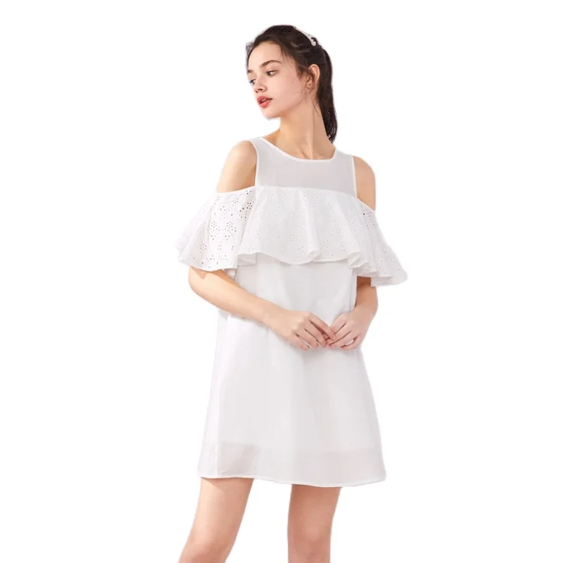 SEMIR Dress women 2020 popular summer dress white solid sweet beauty fairy super | Женская одежда