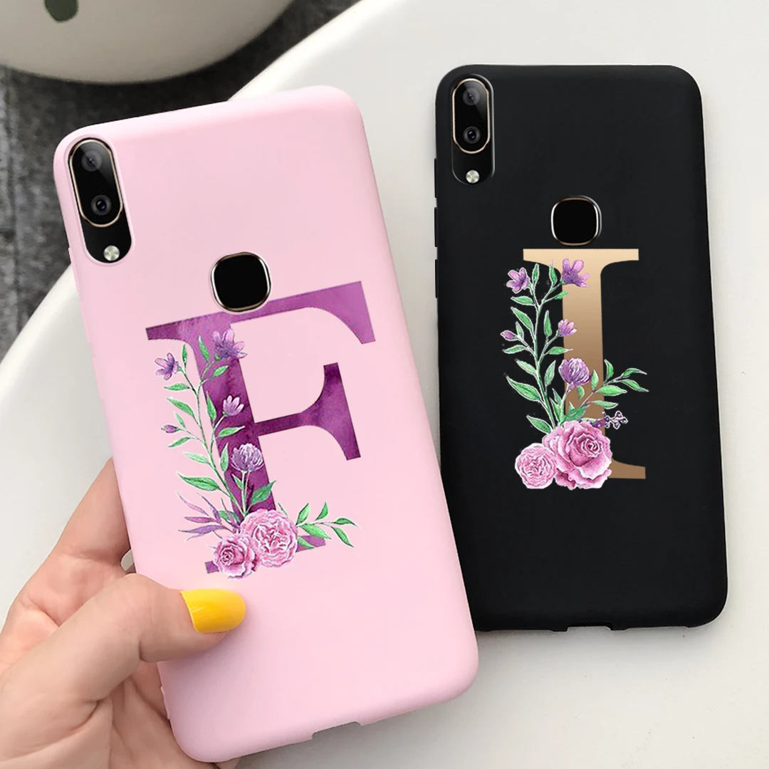 Силиконовый чехол с милыми надписями для Vivo V9 Youth мягкий ударопрочный из ТПУ