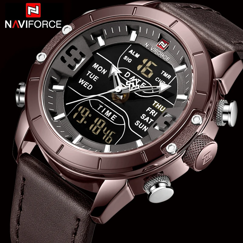 Часы наручные NAVIFORCE Мужские кварцевые брендовые Роскошные армейские