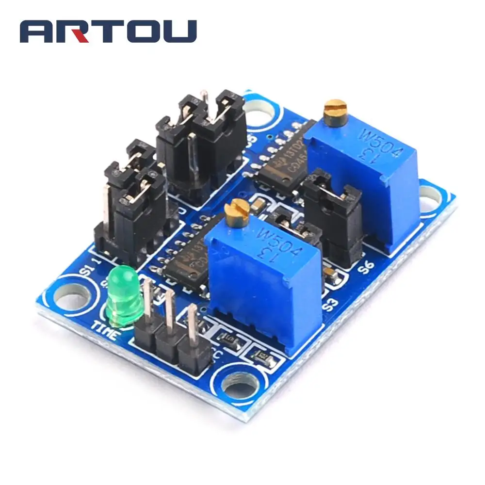 Cyclic timing square wave signal generator module Delay pulse frequency adjustable | Электронные компоненты и