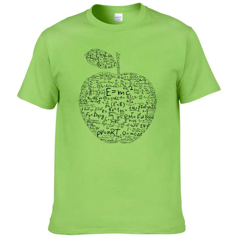 Apple math formula printing 2020 летняя модная мужская и женская спортивная футболка с круглым