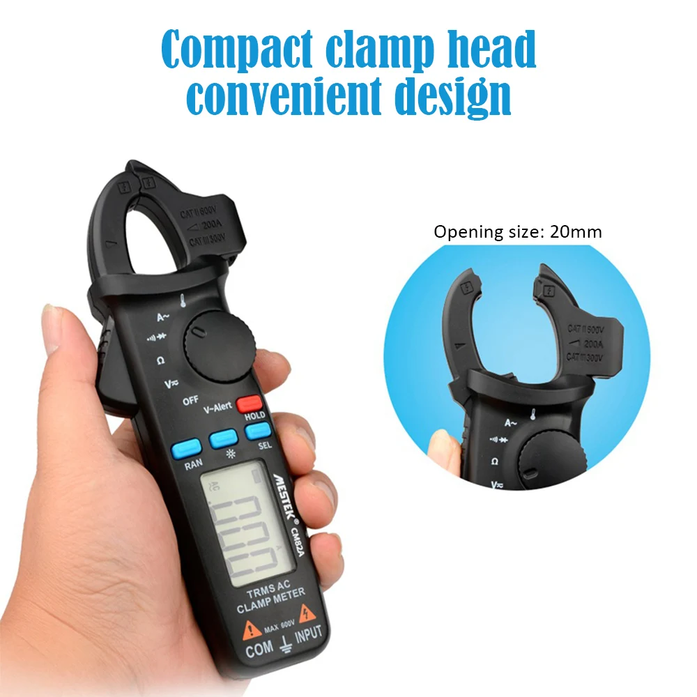 MESTEK CM82C Мини цифровой токоизмерительный прибор тестер мультиметр клещи AC DC сопротивление напряжения измерительные инструменты