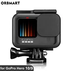 Чехол для GoPro Hero 10 9, черная рамка, крышка для объектива, защитный чехол, клетка, стеклянный протектор экрана для Go Pro 10 9, аксессуары для Gopro9