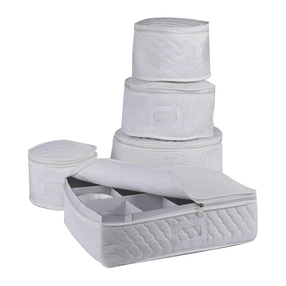 5 шт. набор круглая сумка для хранения посуды войлочные протекторы чехол с