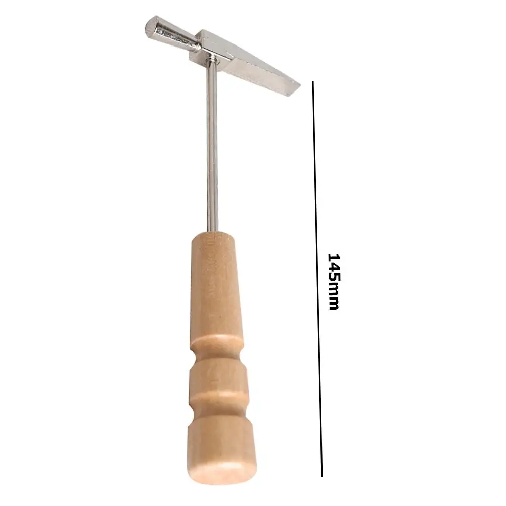 

Kalimba Wood Durable Metal Tuning Hammer Wooden Long Handle Metal Portable Silver Yellow Tuner for All Size Thumb Piano