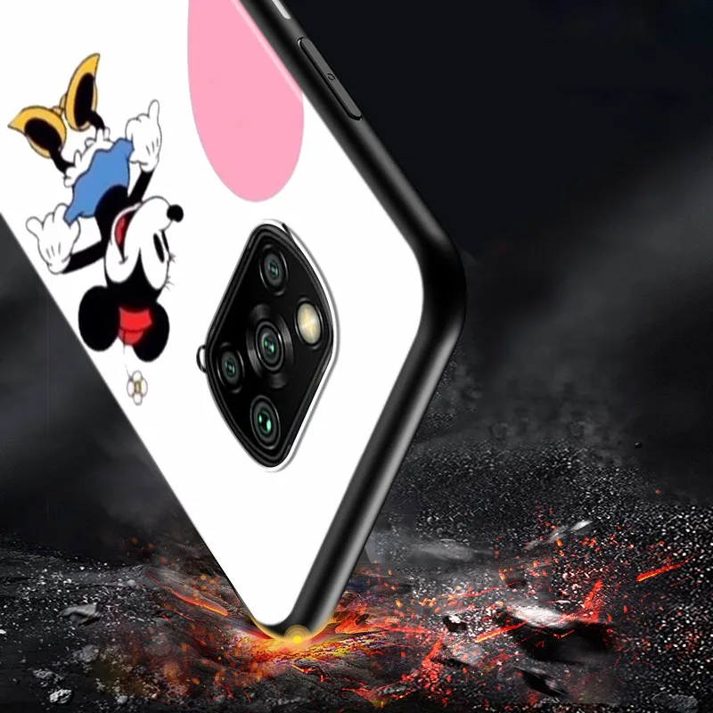 Mickey and Minne BFF For Xiaomi Poco M4 X4 X3 F3 GT NFC M3 C3 M2 F2 F1 X2 Pro Mi Mix3 Silicone Black Phone Case Coque Capa