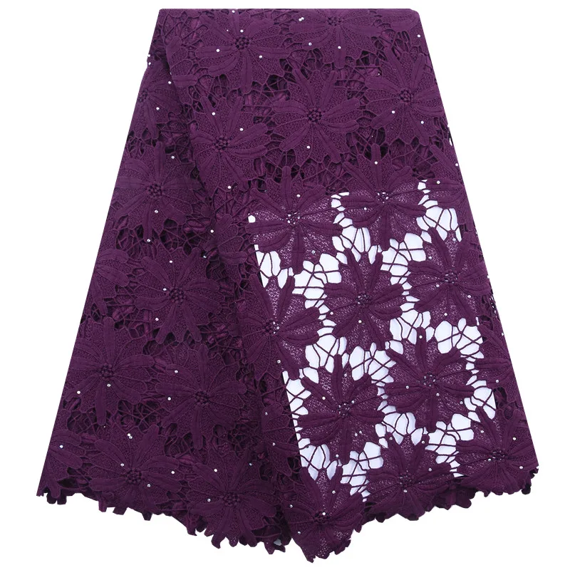 Новейшая африканская кружевная ткань Kalume Водорастворимая желтая шнуровка