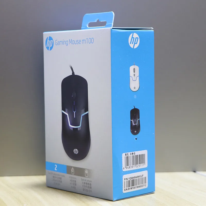 Оригинальная игровая мышь HP 1600 DPI USB проводная оптическая для ноутбука ПК геймера
