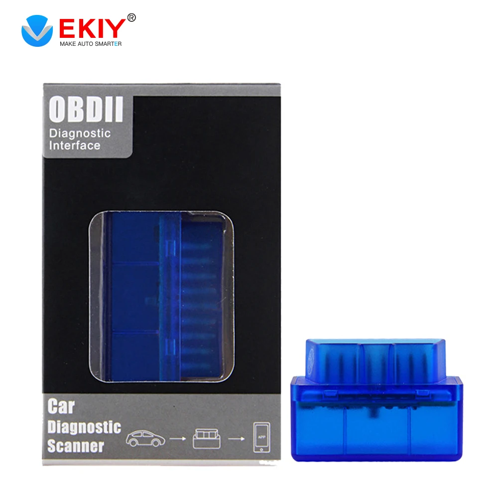 Автомобильный диагностический сканер EKIY OBDII ELM327 Bluetooth V2.1 Android DVD бесплатная