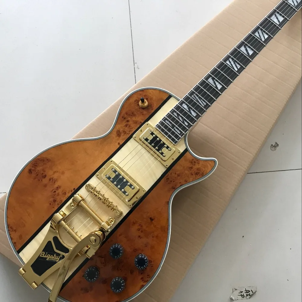 

Custom Jazz electric guitar with Gold color hardware custom 6 stings gitaar,custom guitarra vibrato system