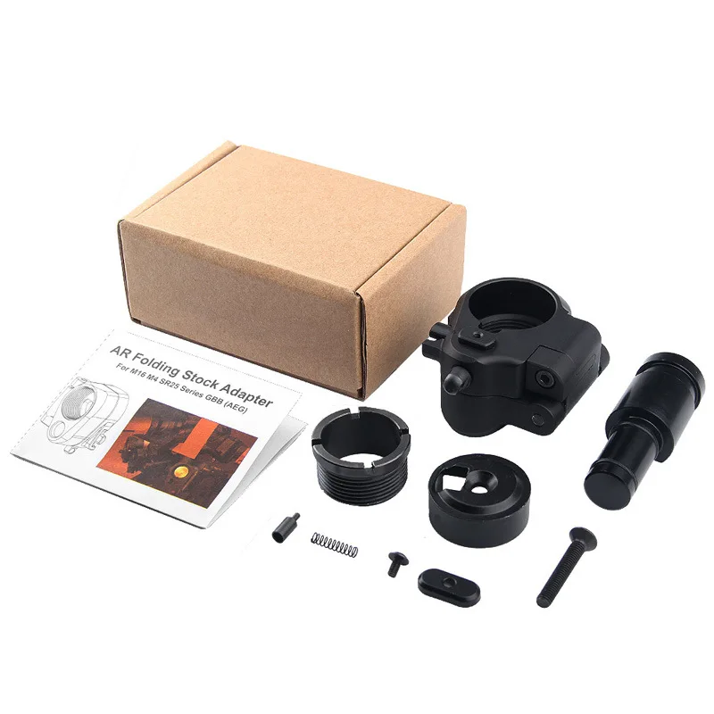 TOtrait Tactical AR Black Folding Stock Adapter Fit M16 M4 SR25 Series GBB(AEG) For Airsoft Paintball Shooting Hunting Accessory | Спорт и