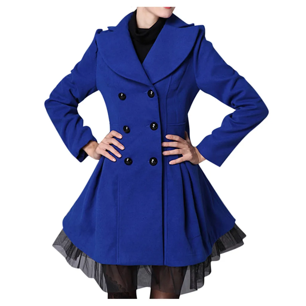 SAGACE новый дизайн женский двубортный Тренч Женская Длинная Верхняя одежда с