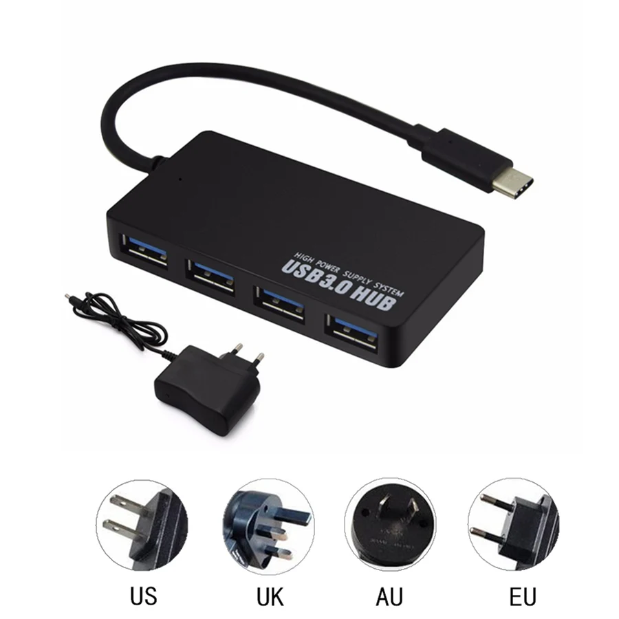 

USB-концентратор с 4 портами USB 3,0, 5 в пост. Тока, OTG