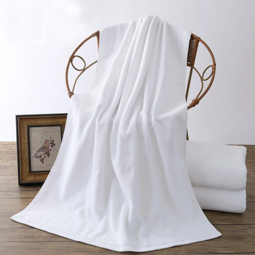 Белое Большое банное полотенце Хлопковое для душа толстое дома спа ванной лица