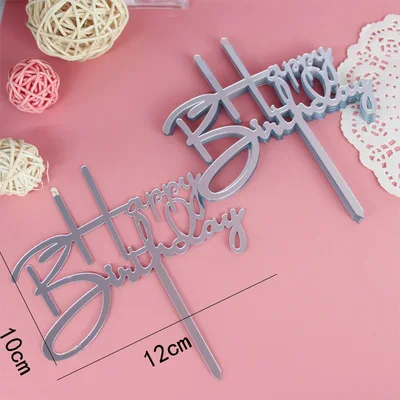 10 шт. украшения для торта Топпер акриловая фотография торты на день рождения