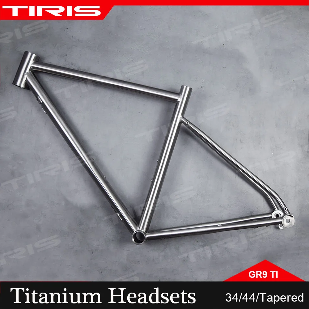 

TIRIS Titanium Gravel Bike Frame Cyclocross Road Touring Bicycle Framework Race Cycling Frameset 700C 29 Custom