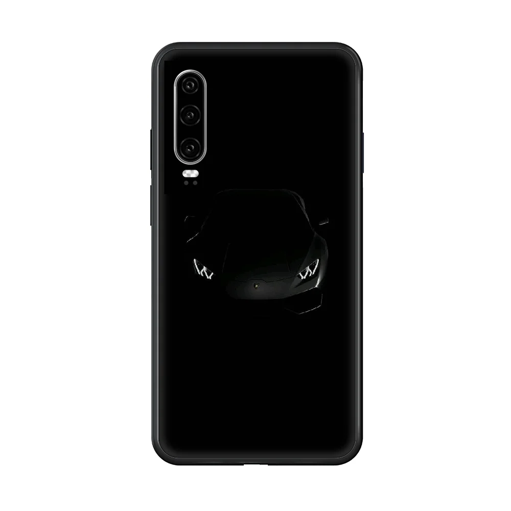 

Luxury Sports car Phone case For Huawei P 30 10 20 40 Lite Smart Z Pro 2019 black waterproof luxury bumper trend cell cover