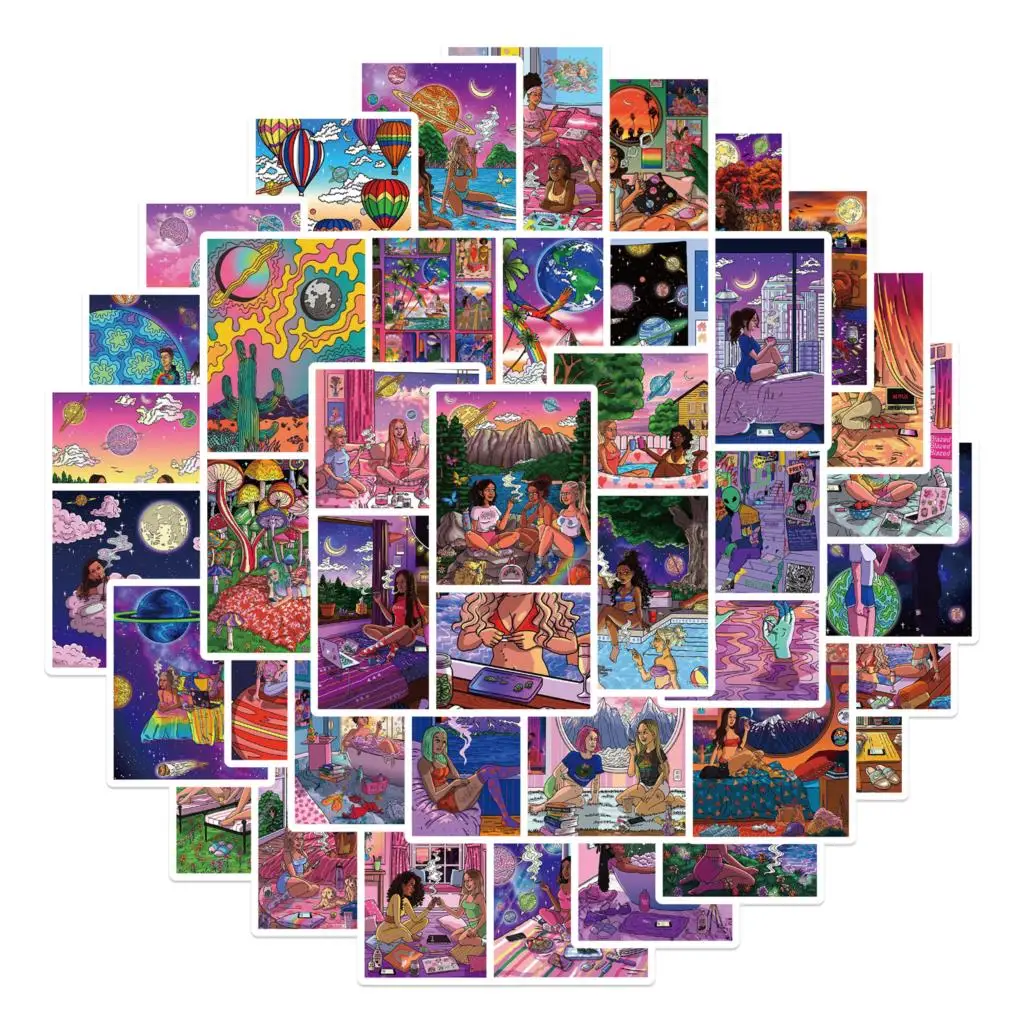 

10/30/50pcs/pack Art Graffiti Stickers Aesthetics Colourful Decal DIY Skateboard Laptop Phone Luggage Cool Waterproof Sticker