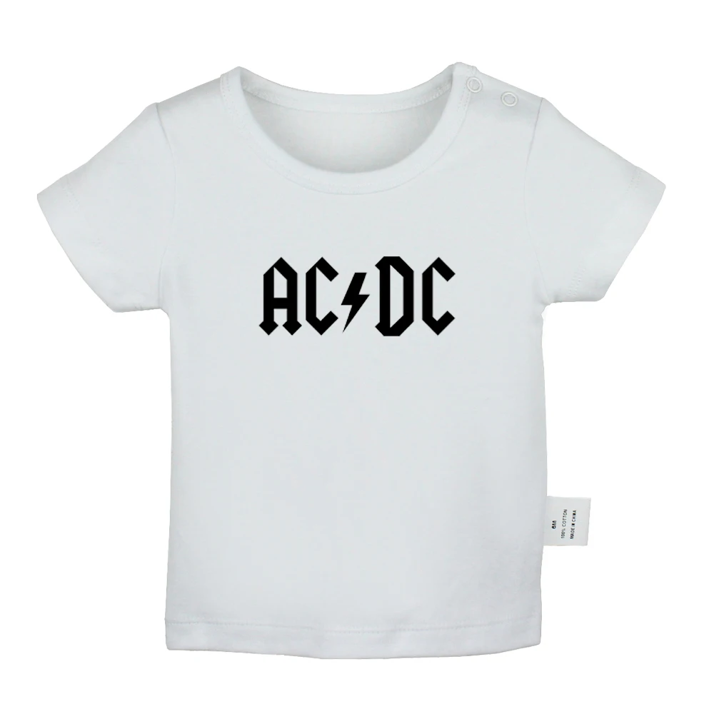 JbBabyYW202D Рок-Группа ACDC Malcolm Angus Brian Cliff Phil, дизайнерские футболки для новорожденных, однотонные футболки с короткими рукавами для малышей - Цвет: JbBabyYW202D