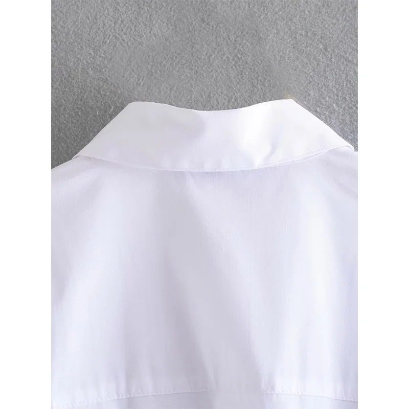 

EAYUCU 2021 Summer Women's New Product Niche Design European And American Style Simple Temperament Waist Pleated Shirt ET105