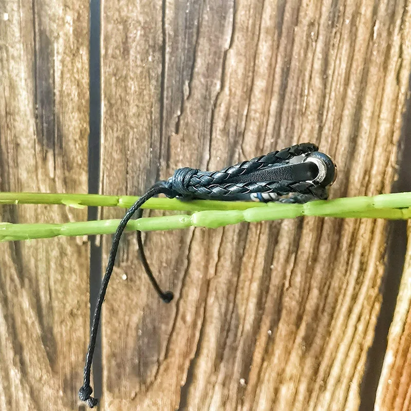 Кожаные браслеты FIMAODZ с эмблемой Испании стеклянная кнопка ручная работа |