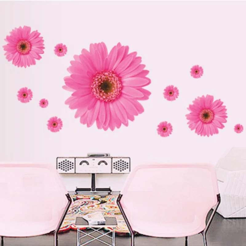 Желтые цветы Стикеры для украшения стен Декор Декоративные Комбинации