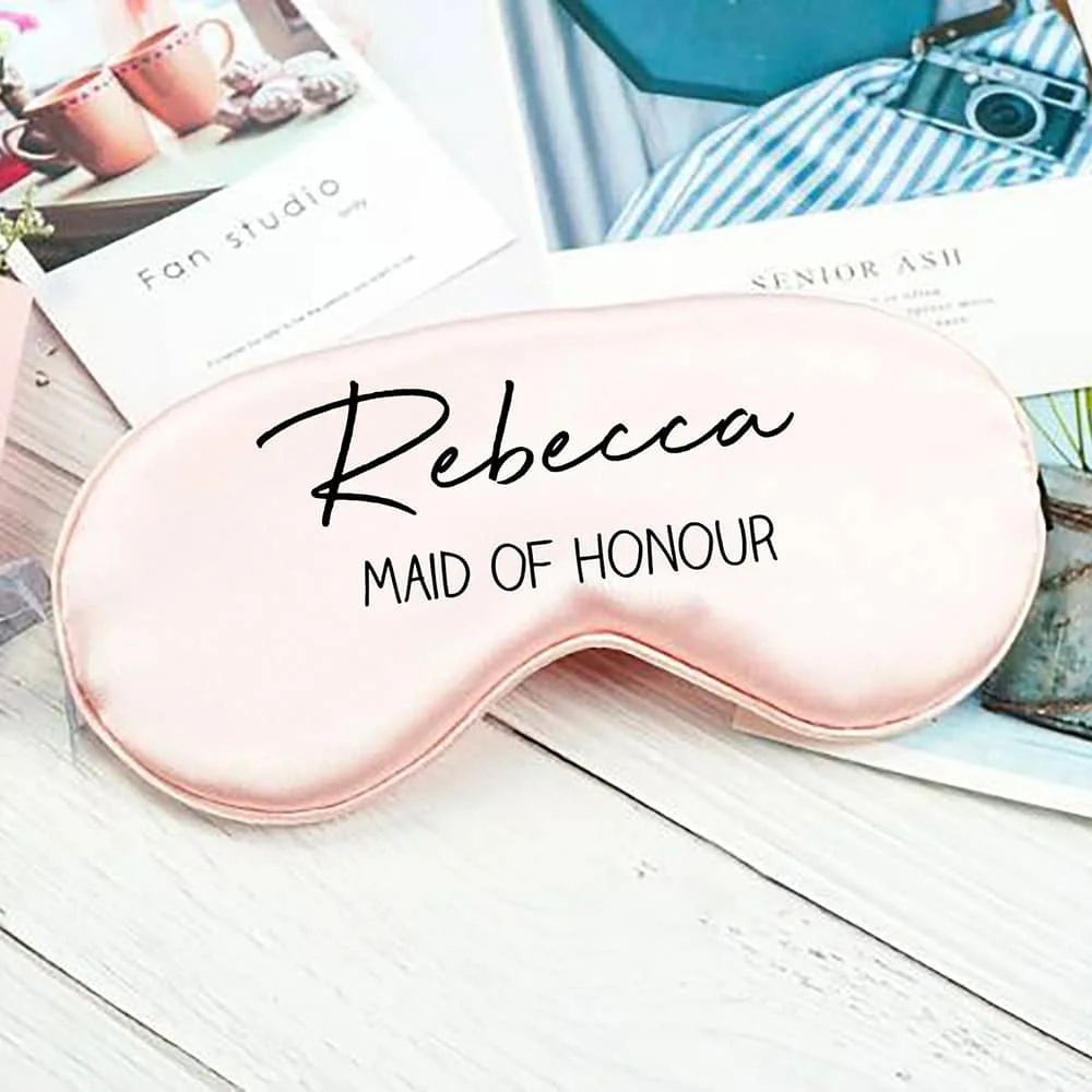 Персонализированный атласный маска для глаз сна под заказ с вашим именем