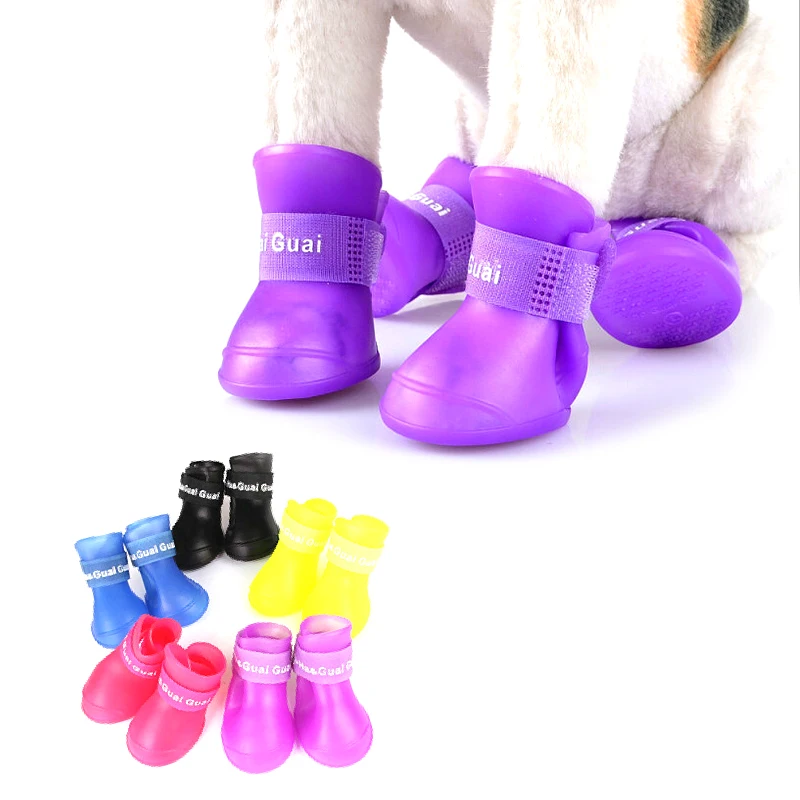 Непромокаемая обувь для собак водонепроницаемые резиновые пинетки переносная