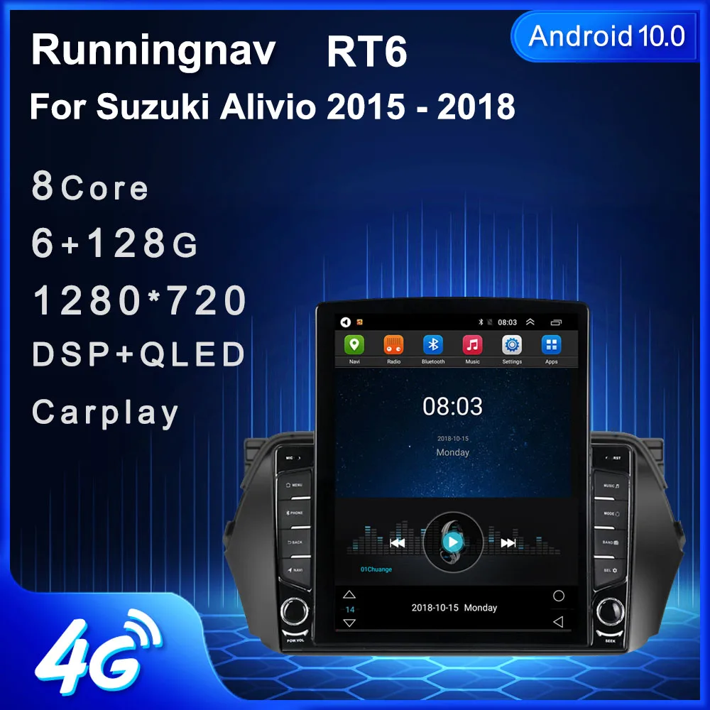 Автомобильная Мультимедийная система экран 9 7 дюйма Android 10 1 для Suzuki Alivio 2015 2016 2017