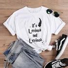 Женские летние футболки с мультяшным принтом 2021, топ, футболка, женская футболка с графическим принтом, женская футболка It Leviosa Not Leviosa L