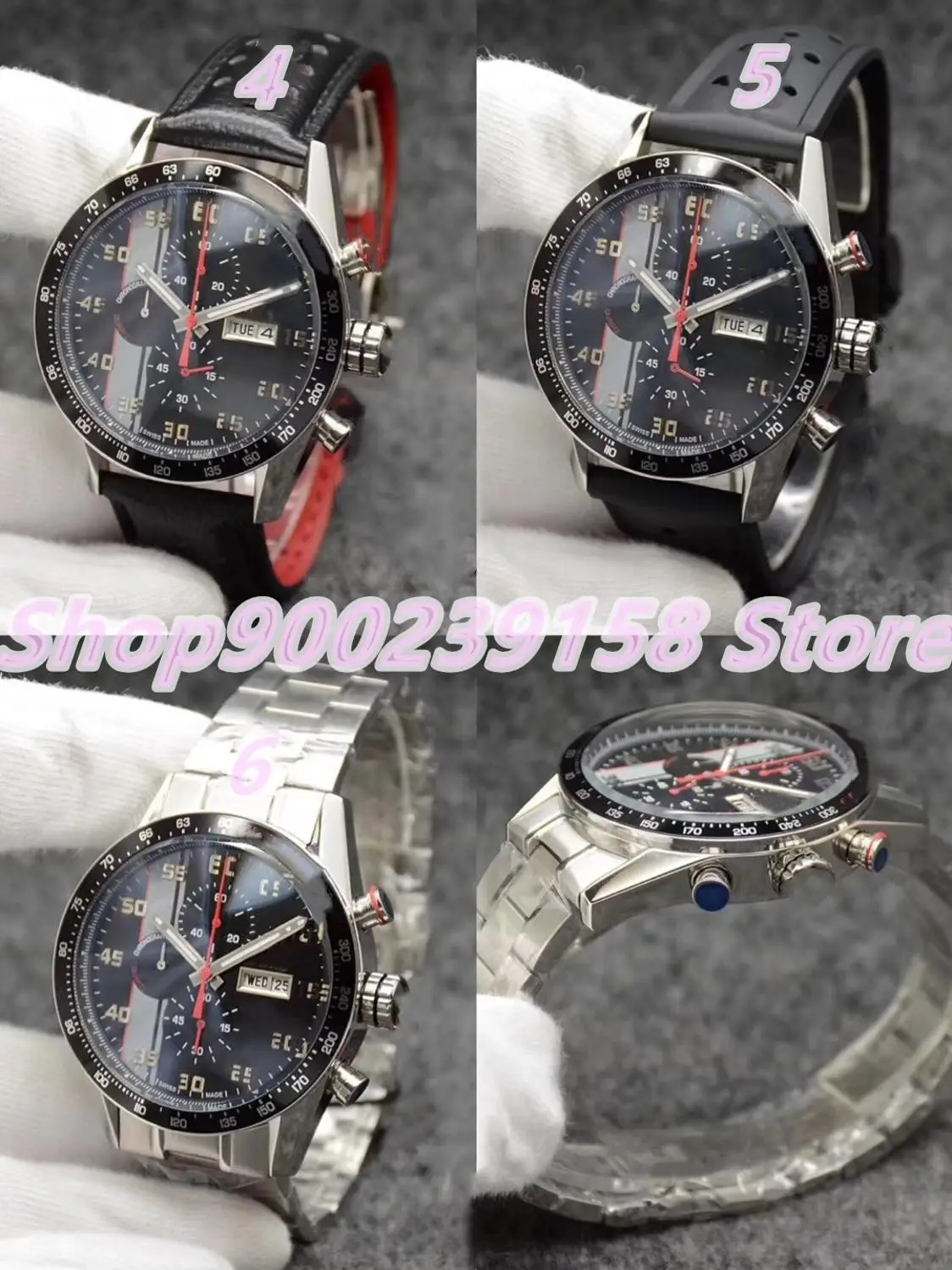 Часы мужские кварцевые с хронографом известные спортивные водонепроницаемые со
