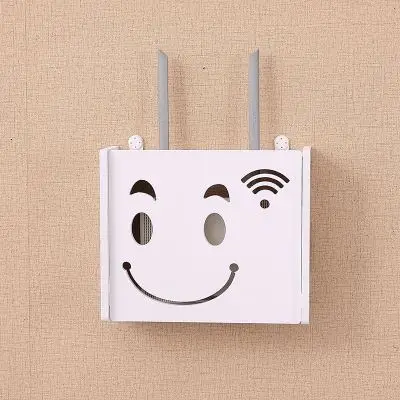 Беспроводной Wi-Fi роутер Коробка Для Хранения ПВХ панель полка настенный штекер кронштейн для хранения кабеля Органайзер Домашний декор 3 размера - Цвет: S