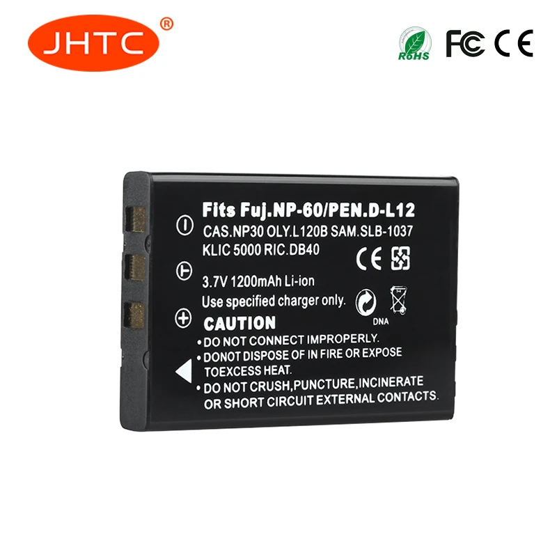 JHTC 1200mAh NP 60 FNP60 NP60 SLB 1137 1037 CNP 30 K5000 D Li2 Li 20B F50I F501 F401 F402 F410|Цифровые аккумуляторы| |