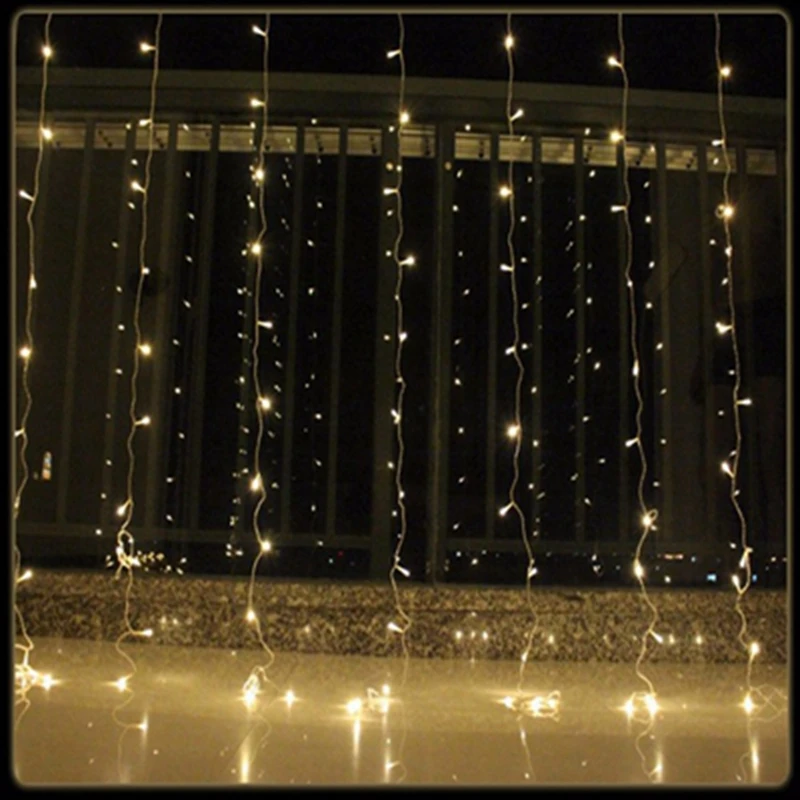 3x1/3x2/3x3/6x3m icicle led curtain 220V fairy string light Christmas for Wedding home garden party decor | Лампы и освещение