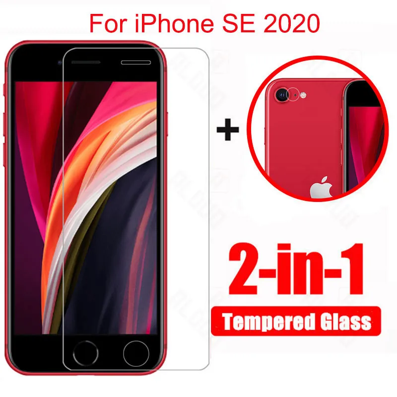 2 в 1 закаленное стекло для apple iphone se 2020 защита объектива камеры на iPhone 6s 7 8 plus XR 11 pro