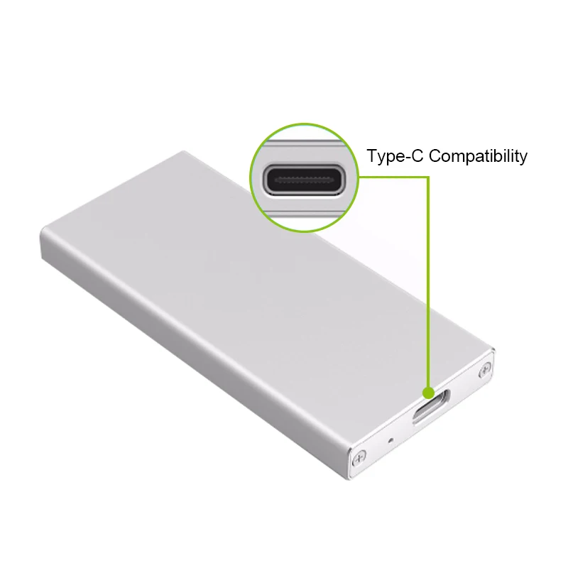Алюминиевый корпус ZUCZUG USB3.1 Type-C mSATA SSD USB3.0 винтовой Фиксатор с кабелем для передачи